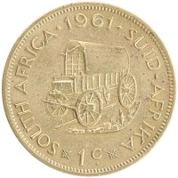 монета - юар 1 цент - подробная информация фото 1