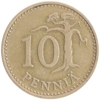 монета - финляндия 10 пенни - подробная информация фото 1