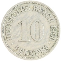 монета - германия 10 пфеннигов - подробная информация фото 1
