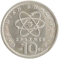 монета - греция 10 драхм - подробная информация фото 1