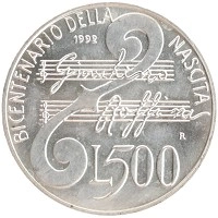 монета - италия 500 лир - подробная информация фото 1