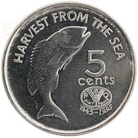 монета - фиджи 5 центов - подробная информация фото 1