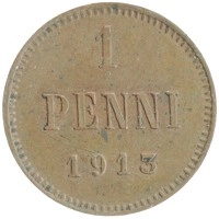 монета - 1894 – 1917 николай ii 1 пенни - подробная информация фото 1