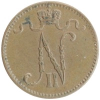 монета - 1894 – 1917 николай ii 1 пенни - подробная информация фото 1