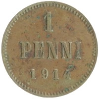 монета - 1894 – 1917 николай ii 1 пенни - подробная информация фото 1