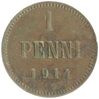 монета - 1894 – 1917 николай ii 1 пенни - подробная информация фото 1