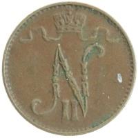 монета - 1894 – 1917 николай ii 1 пенни - подробная информация фото 1