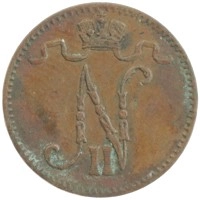 монета - 1894 – 1917 николай ii 1 пенни - подробная информация фото 1