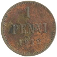монета - 1894 – 1917 николай ii 1 пенни - подробная информация фото 1