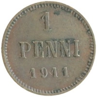 монета - 1894 – 1917 николай ii 1 пенни - подробная информация фото 1