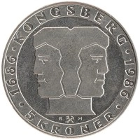 монета - норвегия 5 крон - подробная информация фото 1