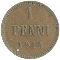 монета - 1894 – 1917 николай ii 1 пенни - подробная информация фото 1
