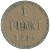 монета - 1894 – 1917 николай ii 1 пенни - подробная информация фото 1