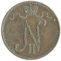 монета - 1894 – 1917 николай ii 1 пенни - подробная информация фото 1