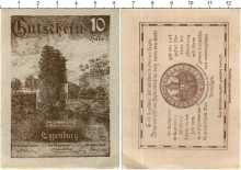 банкнота(бона) - австрия : нотгельды 10 геллеров - подробная информация фото 1
