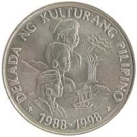 монета - филиппины 1 писо - подробная информация фото 1