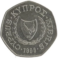 монета - кипр 50 центов - подробная информация фото 1