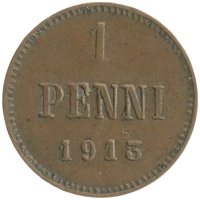 монета - 1894 – 1917 николай ii 1 пенни - подробная информация фото 1