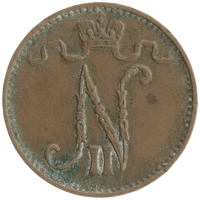 монета - 1894 – 1917 николай ii 1 пенни - подробная информация фото 1