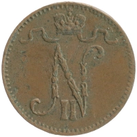 монета - 1894 – 1917 николай ii 1 пенни - подробная информация фото 1