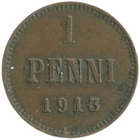 монета - 1894 – 1917 николай ii 1 пенни - подробная информация фото 1