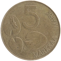 монета - финляндия 5 марок - подробная информация фото 1