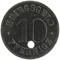 монета - германия : нотгельды 10 пфеннигов - подробная информация фото 1