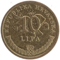 монета - хорватия 10 лип - подробная информация фото 1