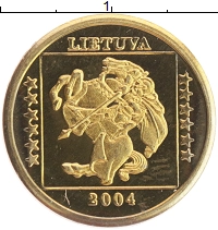 монета - литва 10 евроцентов - подробная информация фото 1