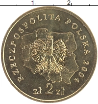 монета - польша 2 злотых - подробная информация фото 1