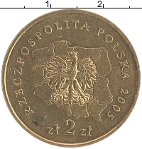 монета - польша 2 злотых - подробная информация фото 1