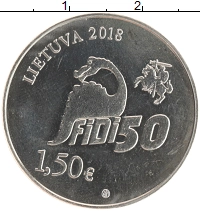 монета - литва 1 1/2 евро - подробная информация фото 1