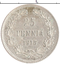 монета - 1894 – 1917 николай ii 25 пенни - подробная информация фото 1