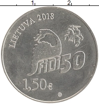монета - литва 1 1/2 евро - подробная информация фото 1