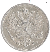 монета - 1894 – 1917 николай ii 25 пенни - подробная информация фото 1