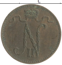 монета - 1894 – 1917 николай ii 1 пенни - подробная информация фото 1