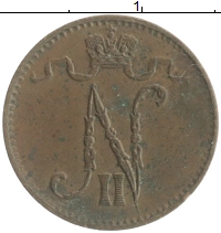 монета - 1894 – 1917 николай ii 1 пенни - подробная информация фото 1
