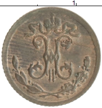 монета - 1894 – 1917 николай ii 1/4 копейки - подробная информация фото 1
