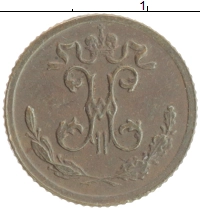 монета - 1894 – 1917 николай ii 1/4 копейки - подробная информация фото 1