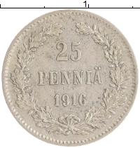монета - 1894 – 1917 николай ii 25 пенни - подробная информация фото 1