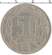 монета - центральная африка 50 франков - подробная информация фото 1