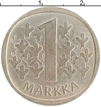 монета - финляндия 1 марка - подробная информация фото 1