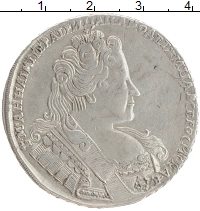 монета - 1730 – 1740 анна иоанновна 1 рубль - подробная информация фото 1