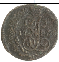 монета - 1762 – 1796 екатерина ii 1 полушка - подробная информация фото 1