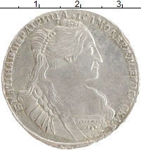 монета - 1730 – 1740 анна иоанновна 1 полтина - подробная информация фото 1