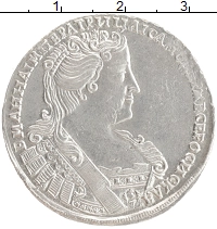 монета - 1730 – 1740 анна иоанновна 1 полтина - подробная информация фото 1