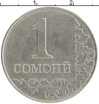 монета - таджикистан 1 сомони - подробная информация фото 1