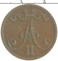 монета - 1855 – 1881 александр ii 5 пенни - подробная информация фото 1