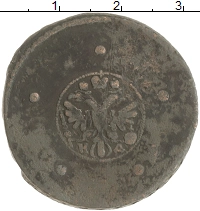 монета - 1727 – 1730 петр ii 5 копеек - подробная информация фото 1