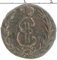 монета - 1762 – 1796 екатерина ii 1 деньга - подробная информация фото 1